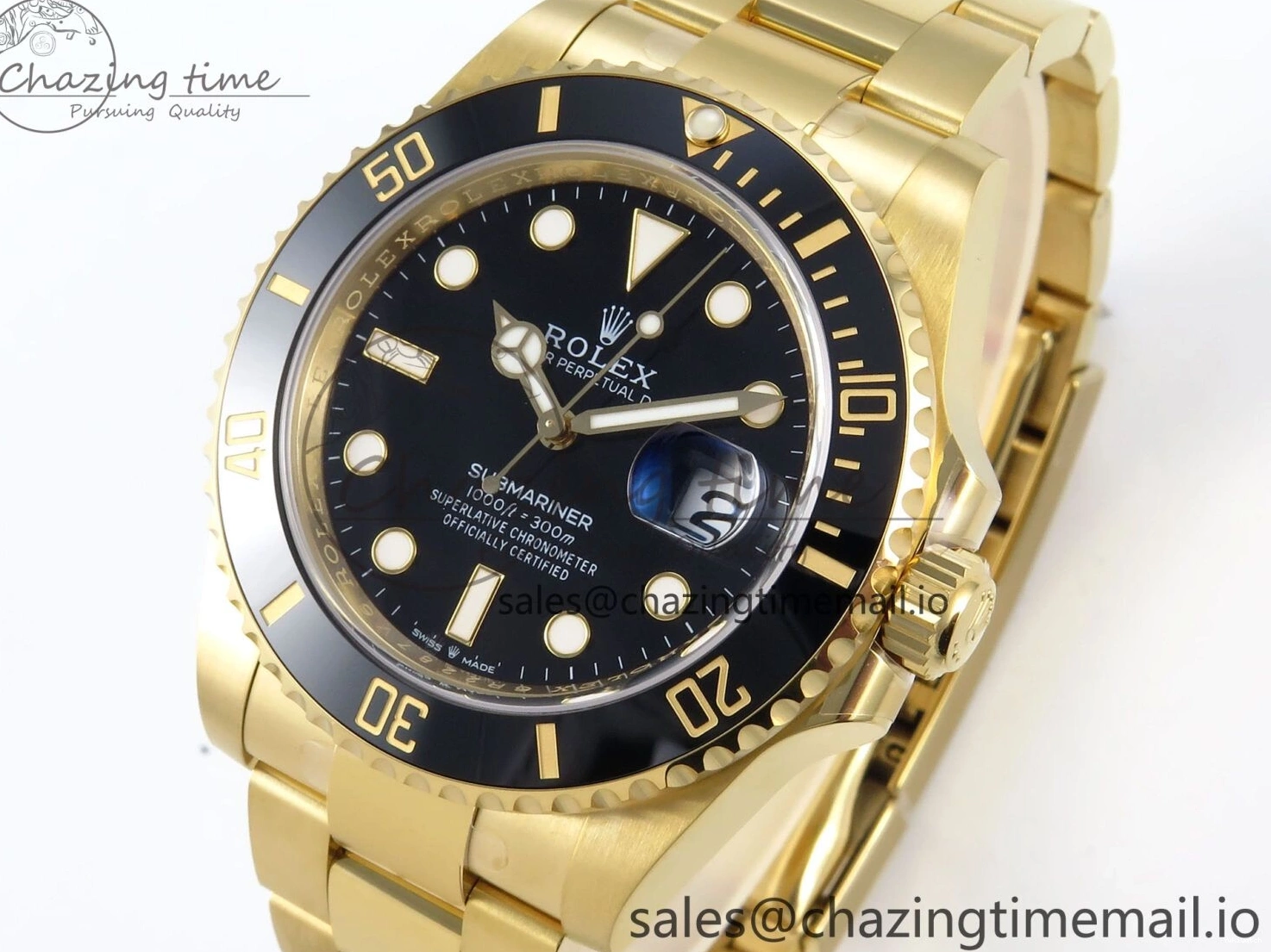 Black Bracelet 904L 126618 Best LN 1:1 Ceramic YG Submariner THBF Edition SH3235 41mm on 0102